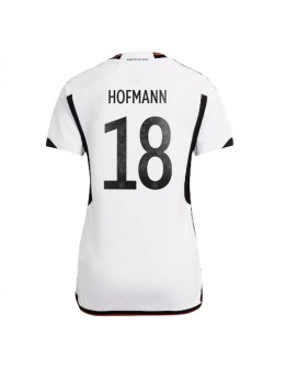 Billige Tyskland Jonas Hofmann #18 Hjemmedrakt Dame VM 2022 Kortermet